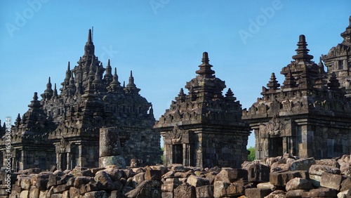 View of Plaosan Temple which is also known as "Plaosan Complex", one of the Buddhist temples located in Bugisan village. Klaten, Indonesia