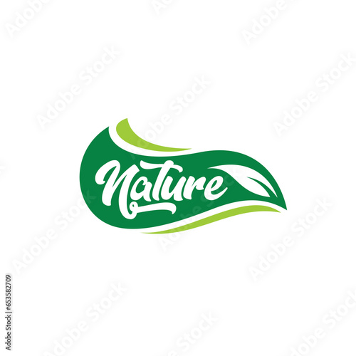 Nature Product Logo. Nature Label Vector. Organic Food Logo
