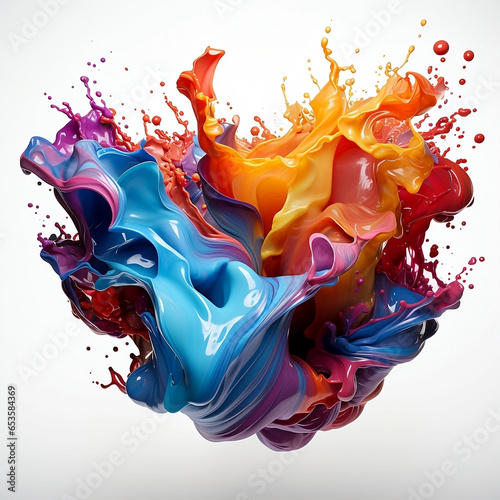 Colored Paint Splash Background