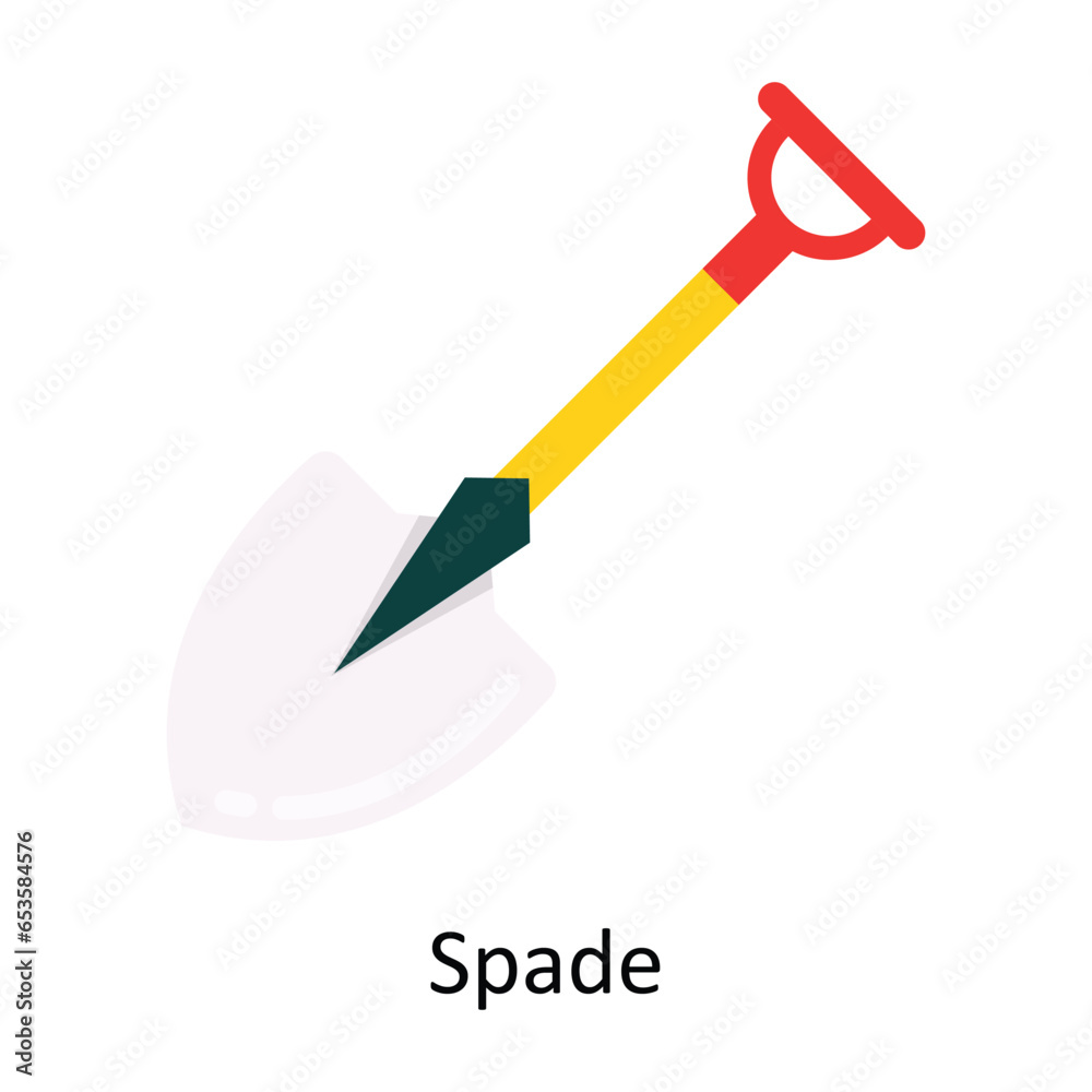 Spade vector Flat Icon Design illustration. Symbol on White background EPS 10 File Spade vector Flat Icon Design illustration. Symbol on White background EPS 10 File