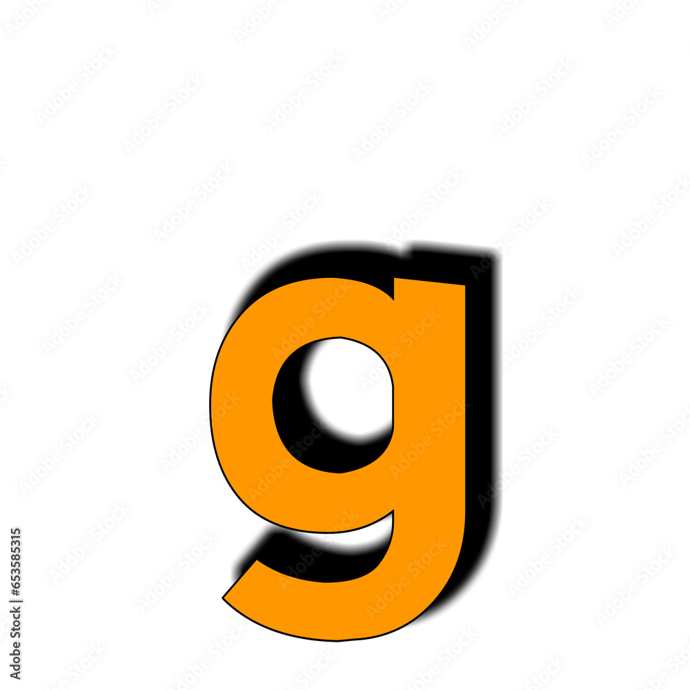3d Letter G lowercase sign symbol alphabet on transparent background 3d Letter G lowercase sign symbol alphabet on transparent background