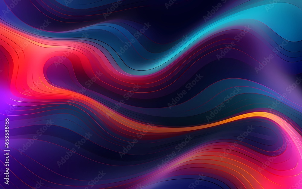 Obraz premium Colorful liquid texture on black background