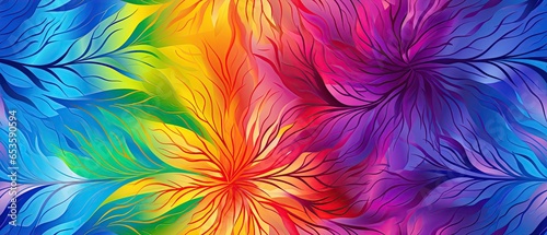 Colorful seamless star shaped tie dye pattern