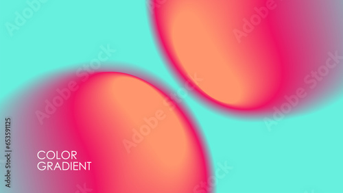Blurred vibrant stains. Abstract background with color gradient shapes for creative graphic design. Vector illustration.