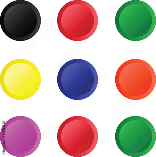 set of colorful buttons