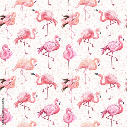 Flamingo seamless patterrn