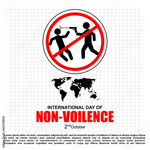 International Day of Non-Voilence, 2 October, sign and poster