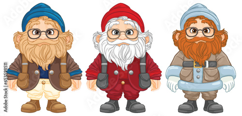 Old Countryside Man Cartoon Character in Vector Illustration