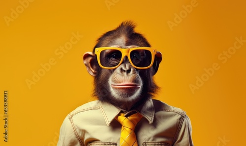 Portrait of a punk monkey rock musician 90's