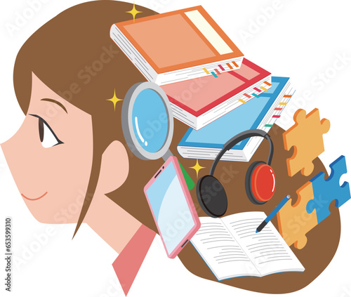 学習でスキルアップを行う女性