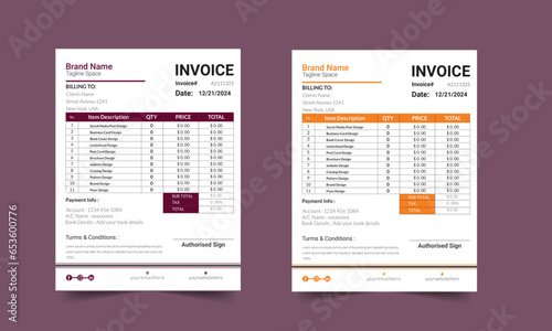 professional design invoice, quotation, letterhead template for you