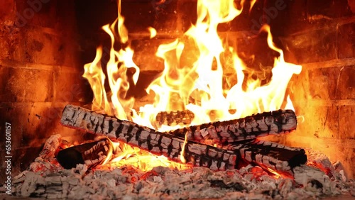 Cozy Fireplace. Burning fireplace will help you unwind in the perfect atmosphere. Get Ready for a Relaxing Evening .  