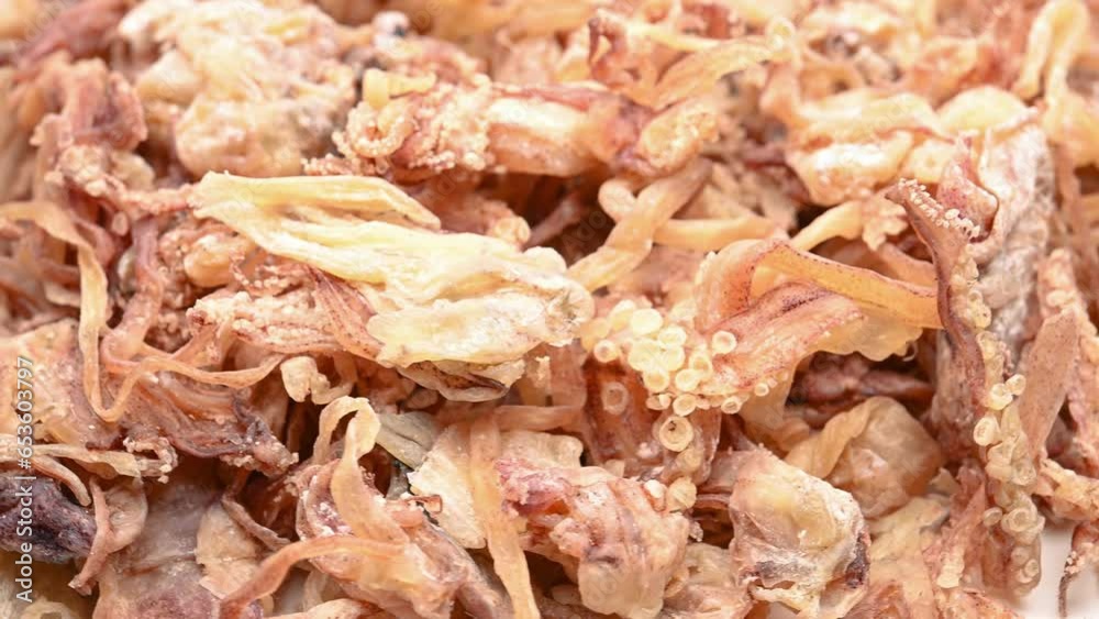 angle view raw dried squid rotating at horizontal composition angle view raw dried squid rotating at horizontal composition
