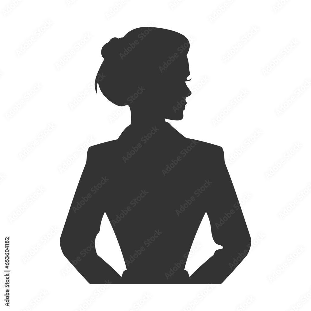 Business woman silhouette. Vector illustration