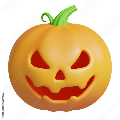 3d rendering halloween pumpkin