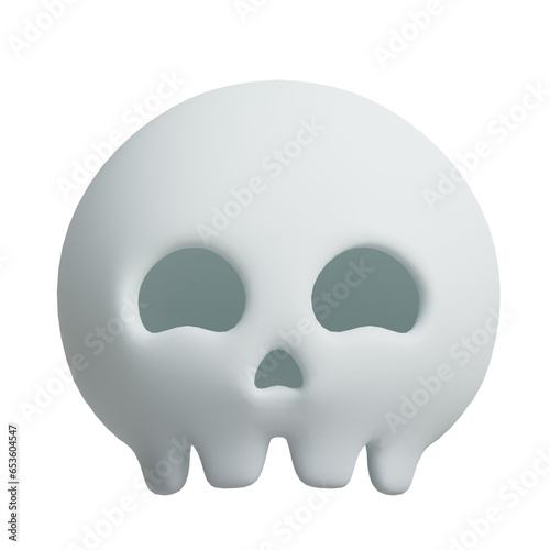 3d rendering skull