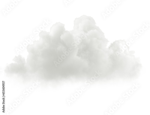 White purity clouds on transparent backgrounds 3d rendering png