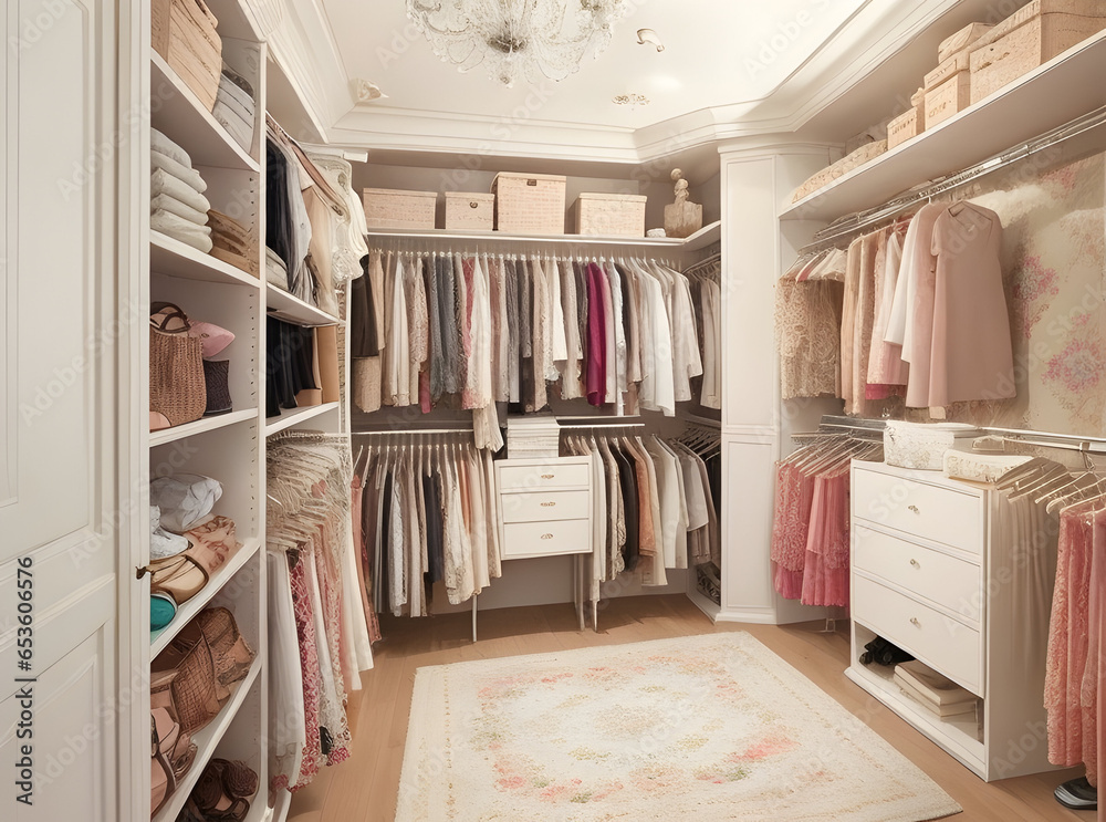 a dreamy wardrobe room