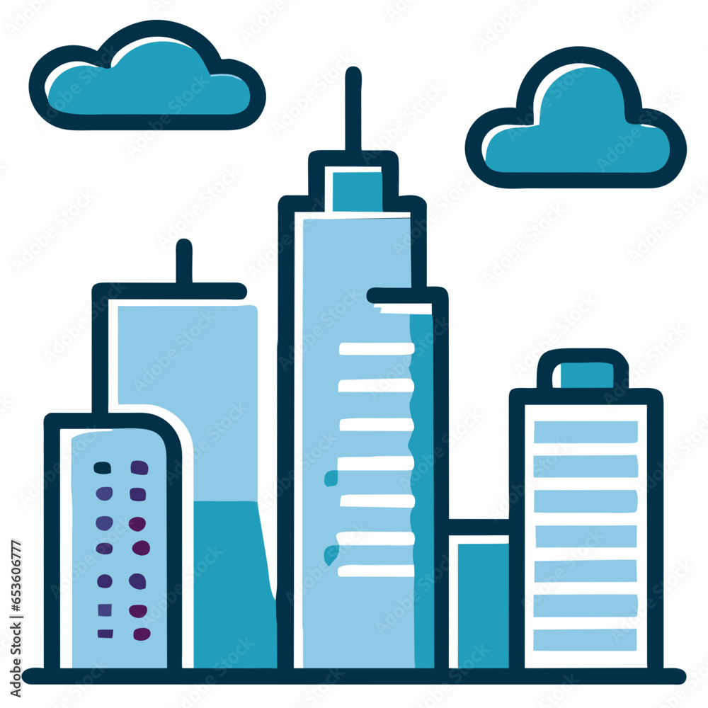 cloud computing concept illustration skyscrapers buildings architecture city icon cloud computing concept illustration skyscrapers buildings architecture city icon