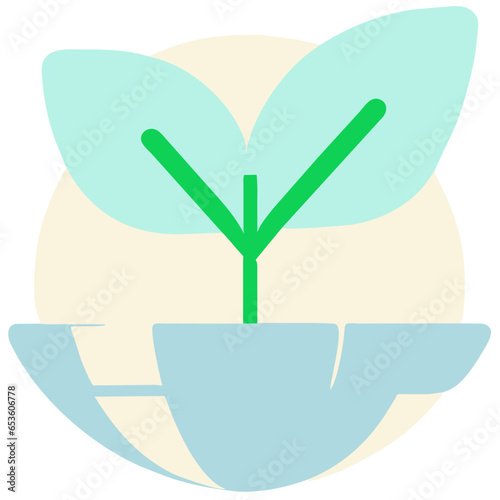 hand holding a plant ecology