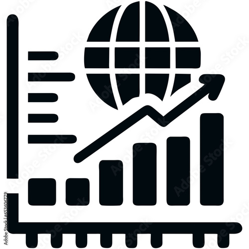 world map and globe graph with money