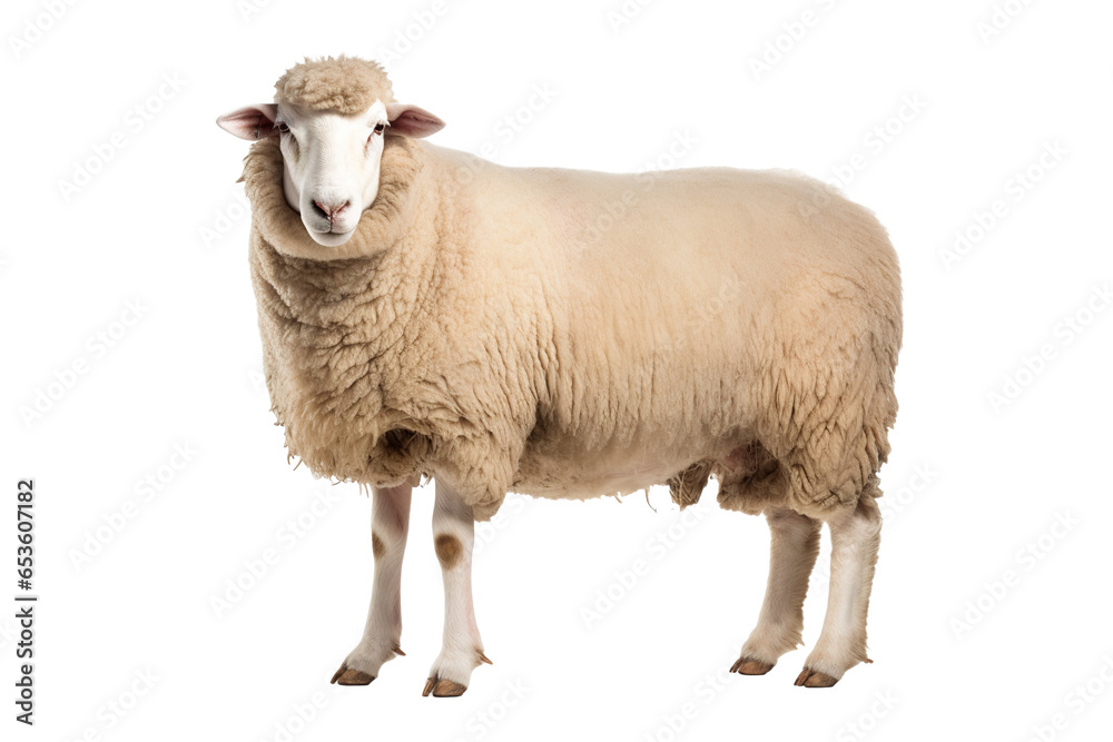 Fototapeta premium sheep isolated on white background