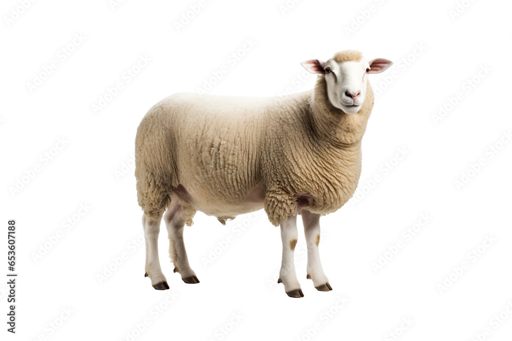 Fototapeta premium sheep isolated on white background