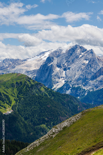 A view of the Marmolada and the countryside into Val di Fassa © Giuseppe Cammino