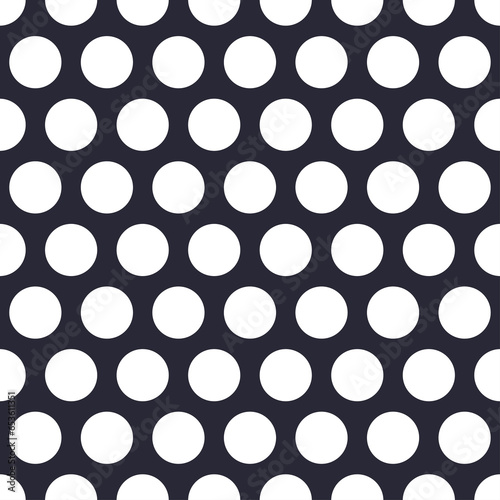 Abstract vector seamless polka dot background pattern.