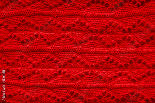 Organic knit background with macro wool threads.