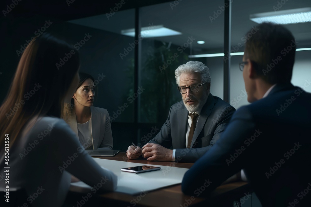 Financial advisor clients. Finance office. Generate Ai Financial advisor clients. Finance office. Generate Ai