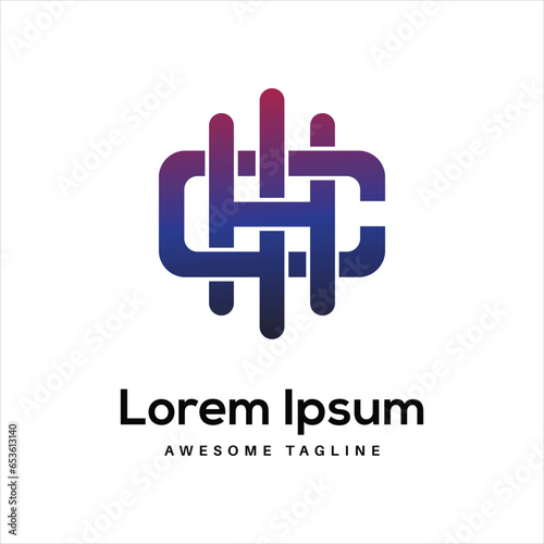 CHI Letter Logo Design Free Icon