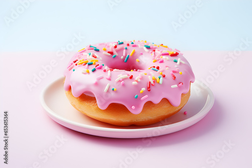 Donuts,pastel background.