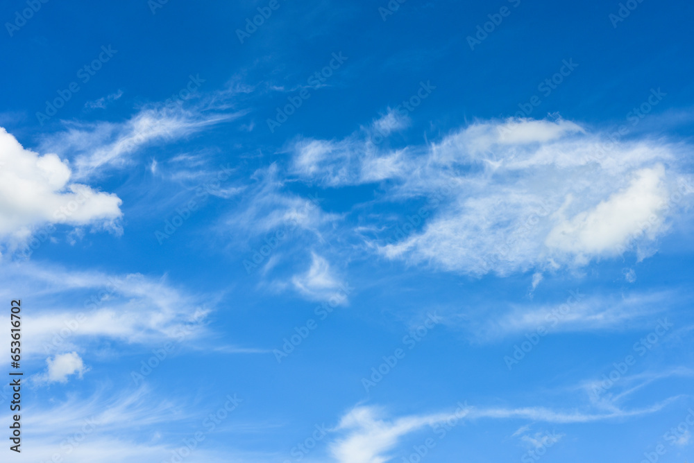 Blue sky and tiny white clouds for background. Blue sky and tiny white clouds for background.