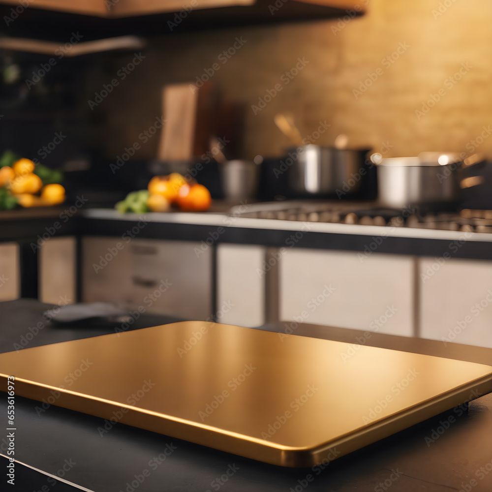 modern kitchen interior empty cutting board modern kitchen interior empty cutting board