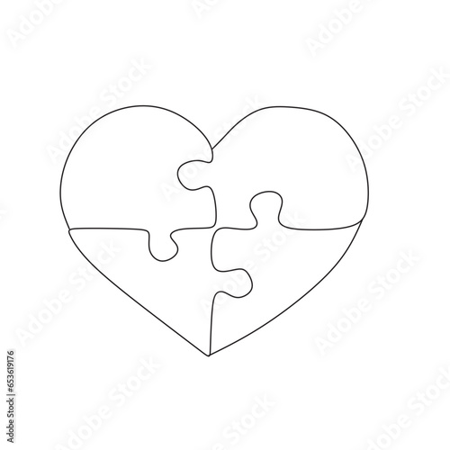 One line drawing. Happy friendly family.
Fashionable couple style.