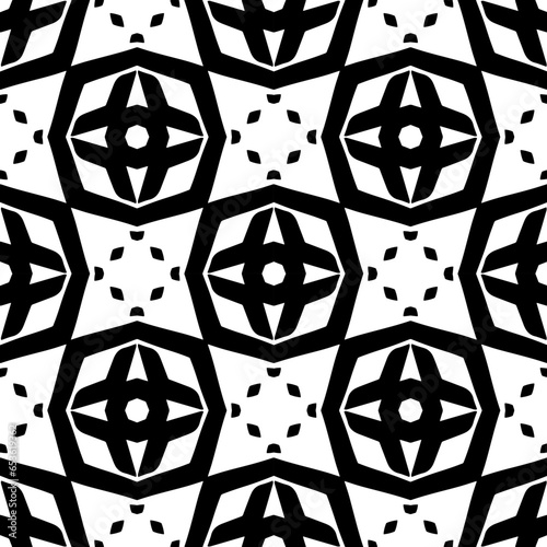 Fototapeta Naklejka Na Ścianę i Meble -  White background with black pattern. Seamless texture for fashion, textile design,  on wall paper, wrapping paper, fabrics and home decor. Simple repeat pattern.