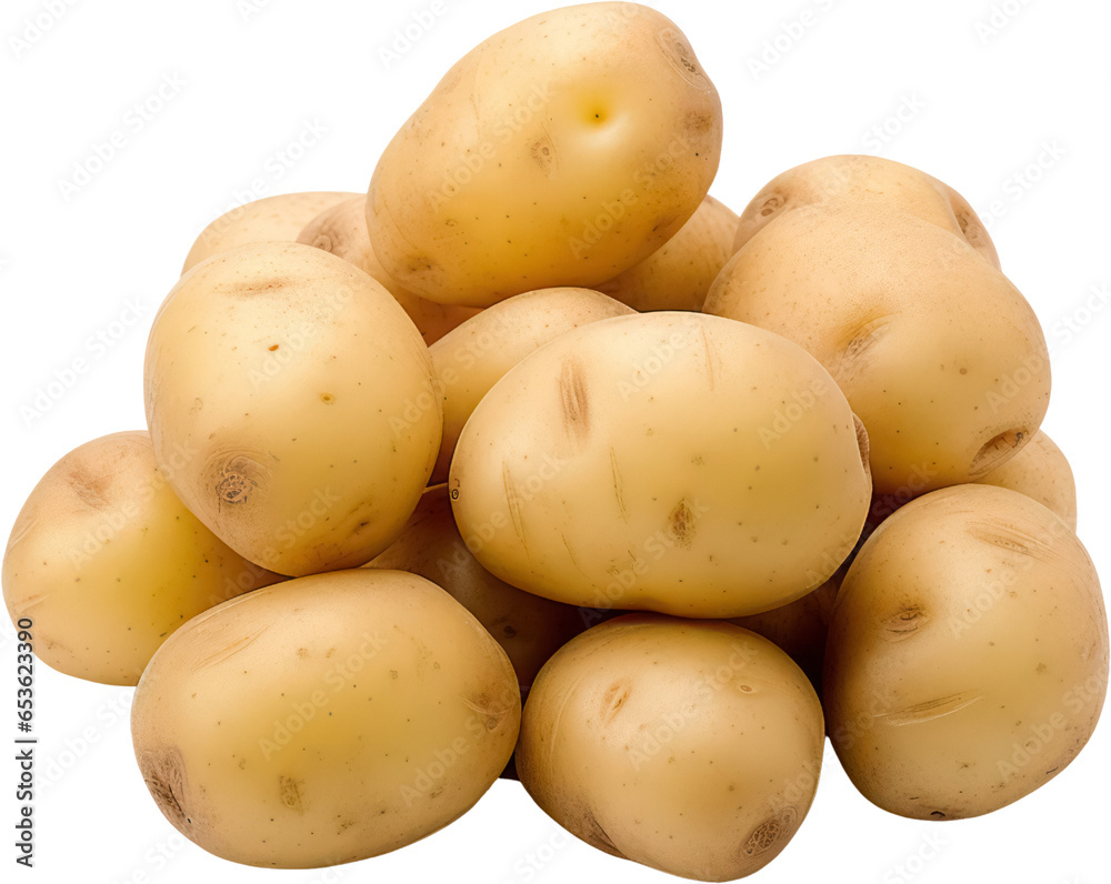 Group Raw Fresh and whole potatoes, organic, PNG, Transparent, isolate. Group Raw Fresh and whole potatoes, organic, PNG, Transparent, isolate.