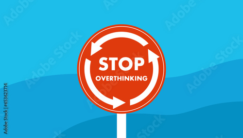 stop overthinking, vector sign