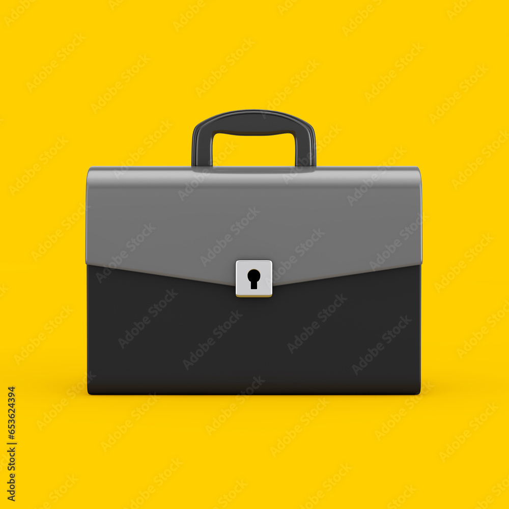 Cartoon Icon Briefcase or Schoolbag. 3d Rendering Cartoon Icon Briefcase or Schoolbag. 3d Rendering