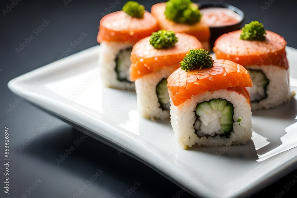 sushi on a plate sushi on a plate
