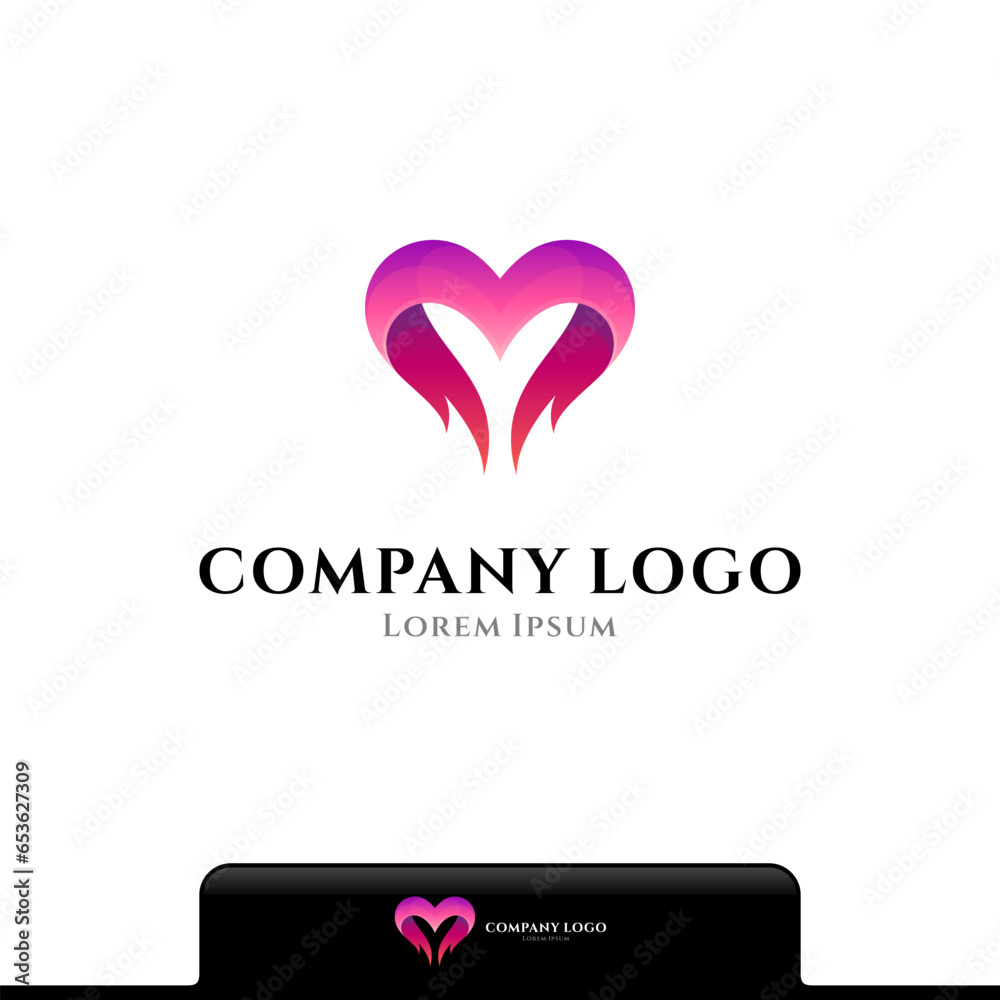 Abstract heart logo, love passion logo vector Abstract heart logo, love passion logo vector