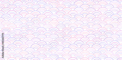 Traditional japanese seigaiha ocean waves. Seamless Pattern for your design