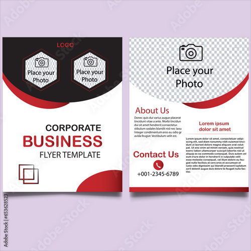 Business flyer template with Modern and stylish design, Suitable for Professional flyer photo