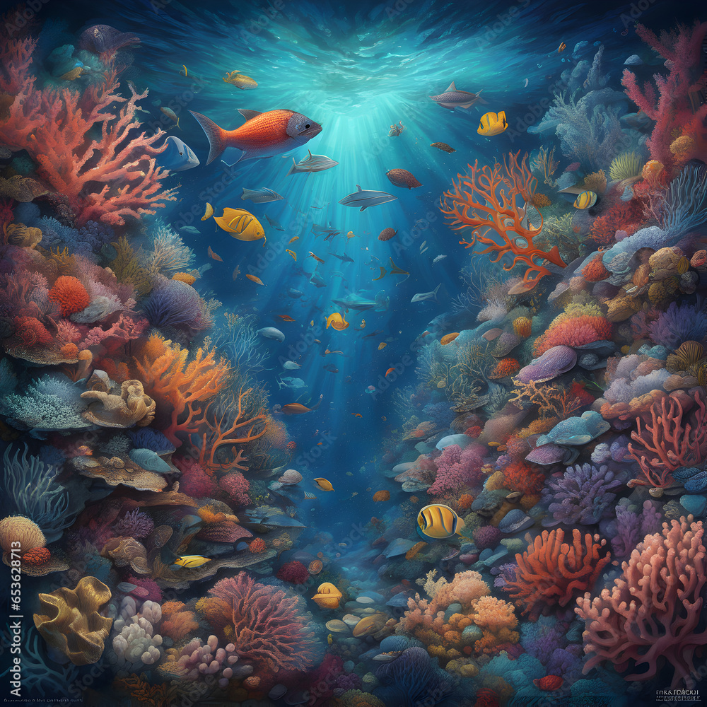 Naklejka premium The beauty of Under water