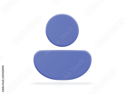 3d user profile icon illustration