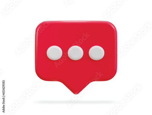 chatting commination Speech bubble 3d icon photo