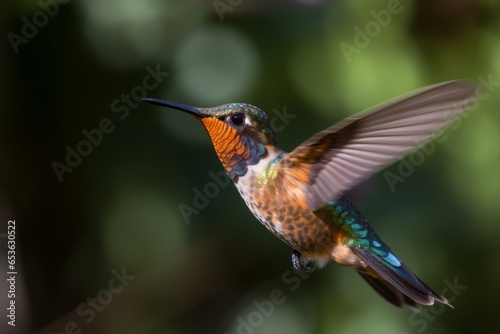 A vibrant hummingbird in flight © Marius