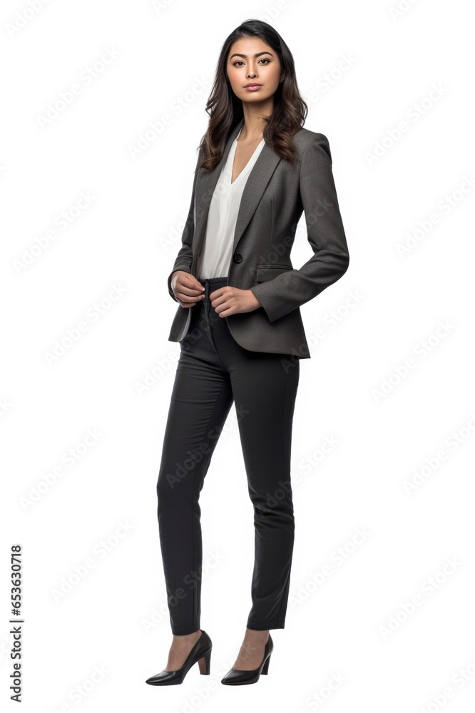 Business woman isolated on white background