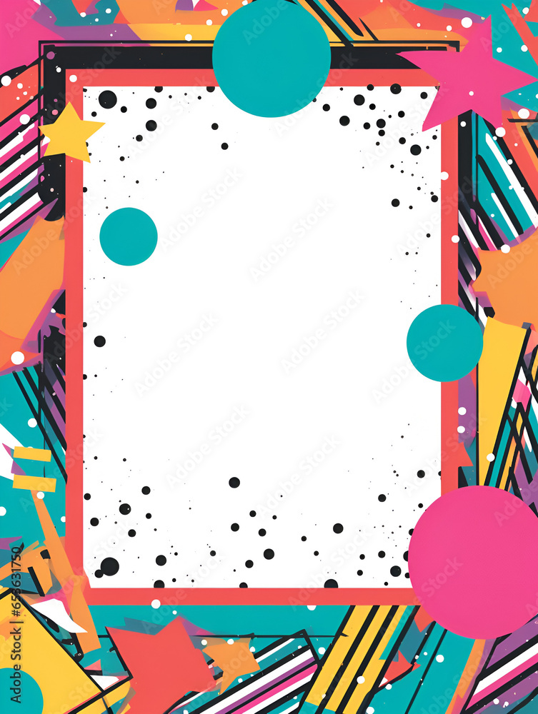 Obraz premium Retro abstract frame background with copy space inside 